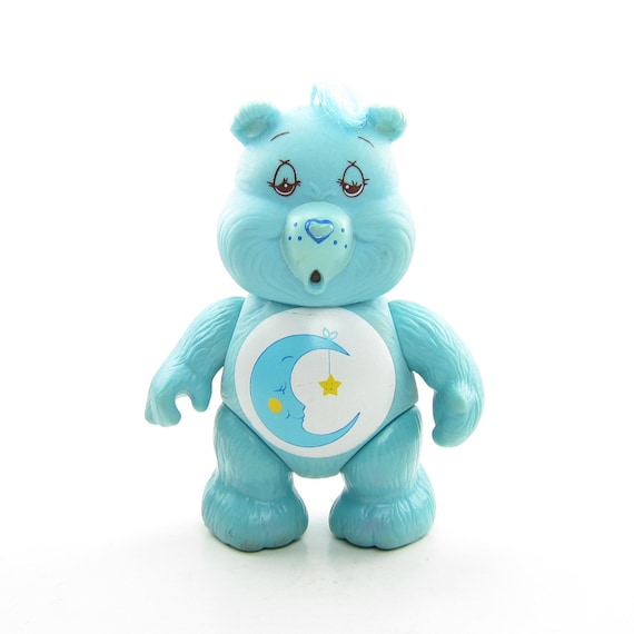 Bedtime Bear Care Bears Vintage Poseable PVC Toy Figurine Blue