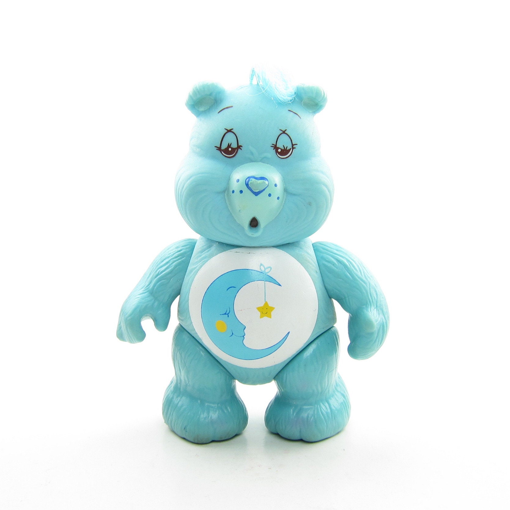 Bedtime Bear Care Bears Vintage Poseable PVC Toy Figurine, Blue With