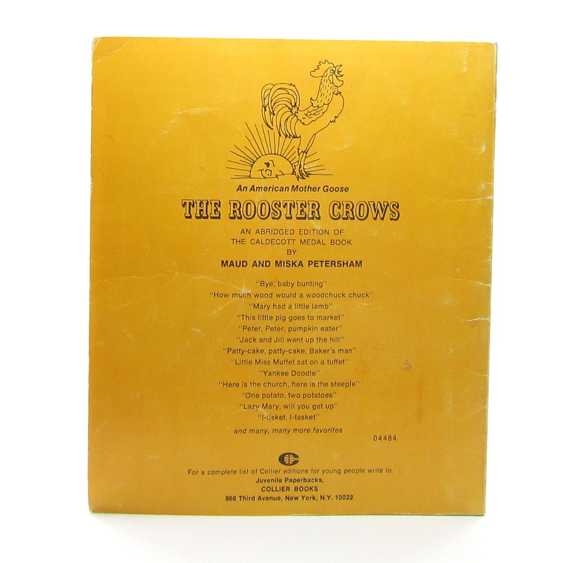 The Rooster Crows Vintage 1971 Book of American Mother Goose Nursery ...