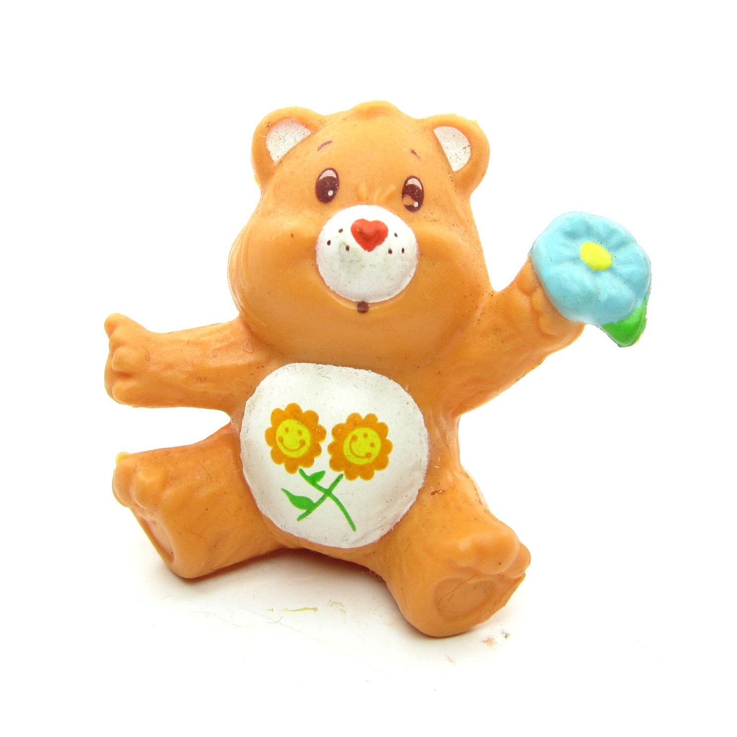 Friend Bear Sitting With a Flower Vintage PVC Miniature Care Bears Figurine Etsy UK