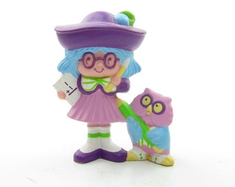 Plum Puddin with Elderberry Owl Vintage Strawberry Shortcake PVC Miniature Figurine