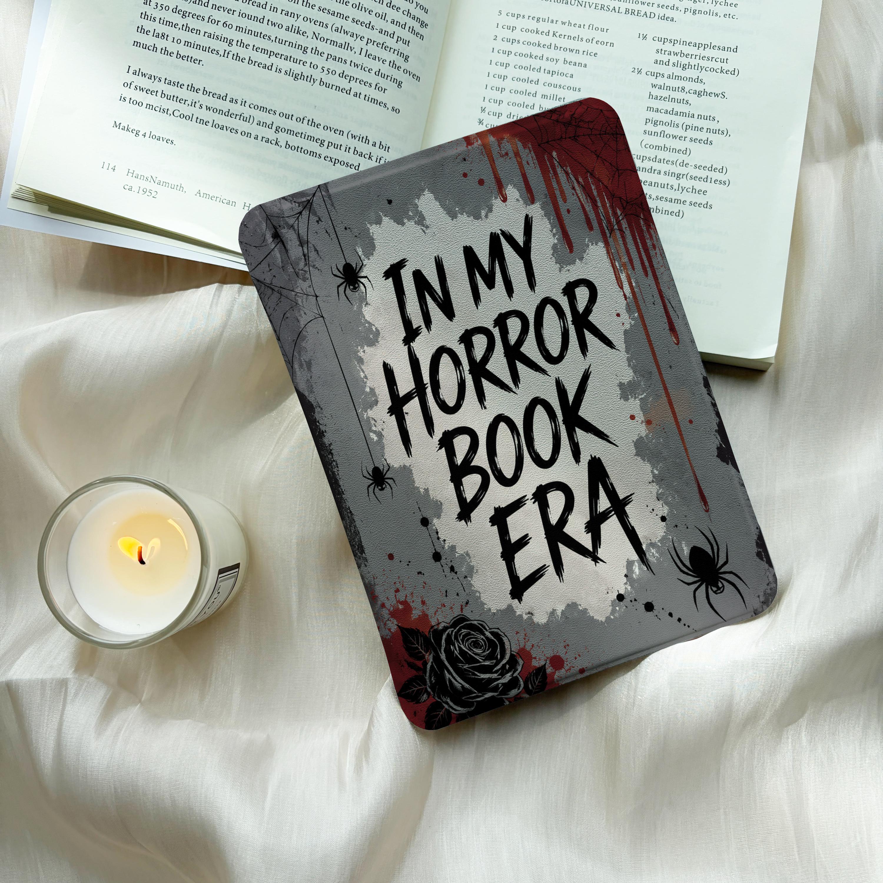 Gothic Horror Kindle Case with Magnetic Back, Removable Clear Cover, Dark Reader Kobo Case, Spooky Book Lover Ereader Cover Gift