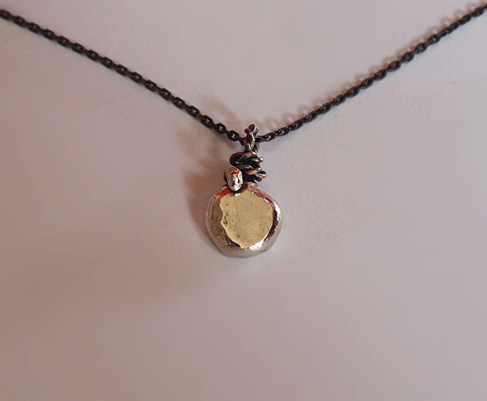 Mirror Polished Silver Necklace Protection Pendant Pure Etsy