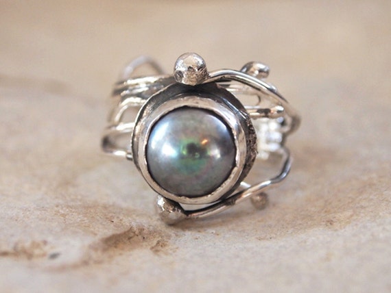 adjustable pearl ring
