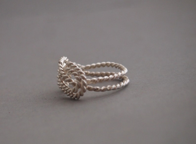 Infinity Knot Ring Silver Love Knot Friendship & Lovers Etsy