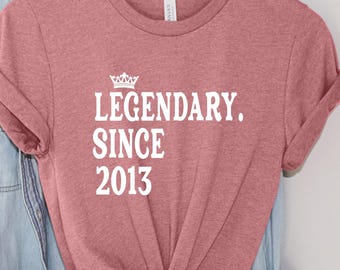 13th Birthday Shirt, 13th Birthday Gifts For Girl, 13th Birthday Gift, 13 Years Old Shirt, Thirteen Birthday Tee, Legendary Since 2013 Shirt