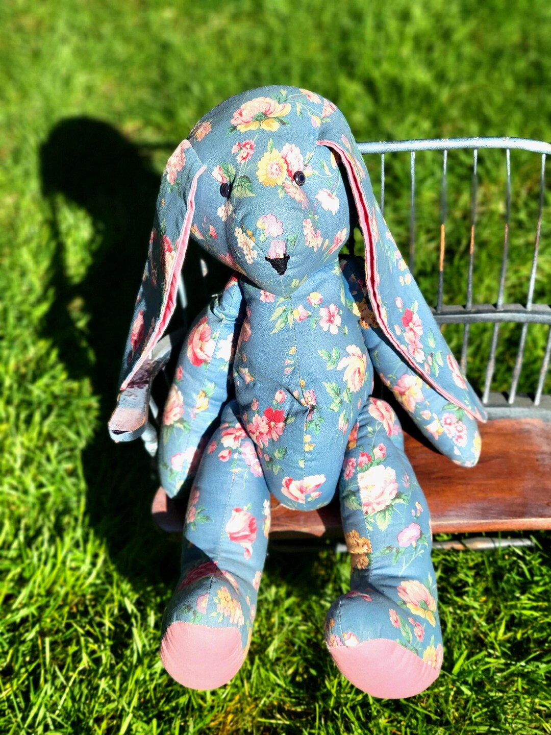 Hand Sewn Floral Bunny Rabbit - Etsy