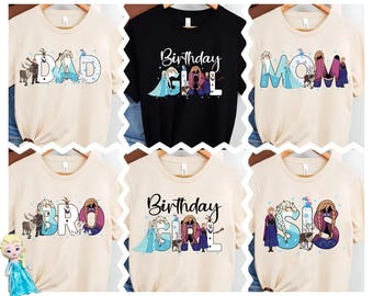 Custom Princess Elsa and Anna Shirt, Disneyland Olaf Sweatshirt, Princess Birthday Party Tee