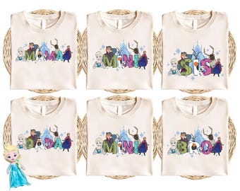 Custom Princess Elsa and Anna Shirt, Disneyland Olaf Sweatshirt, Princess Birthday Party Tee