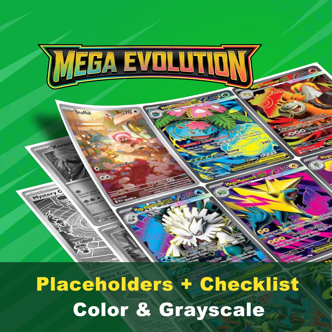 Mega Evolution: Base Set Printable Placeholders Master and Complete ...