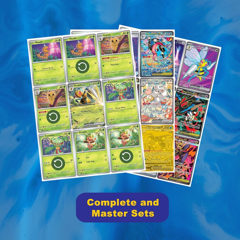 Mega Evolution: Chaos Rising Placeholders, Printable Master Set Binder ...
