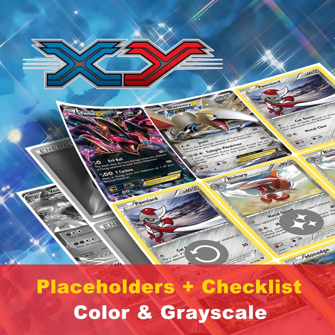 XY: Base Set Placeholders, Printable Master Set, Pokemon Binder Inserts ...