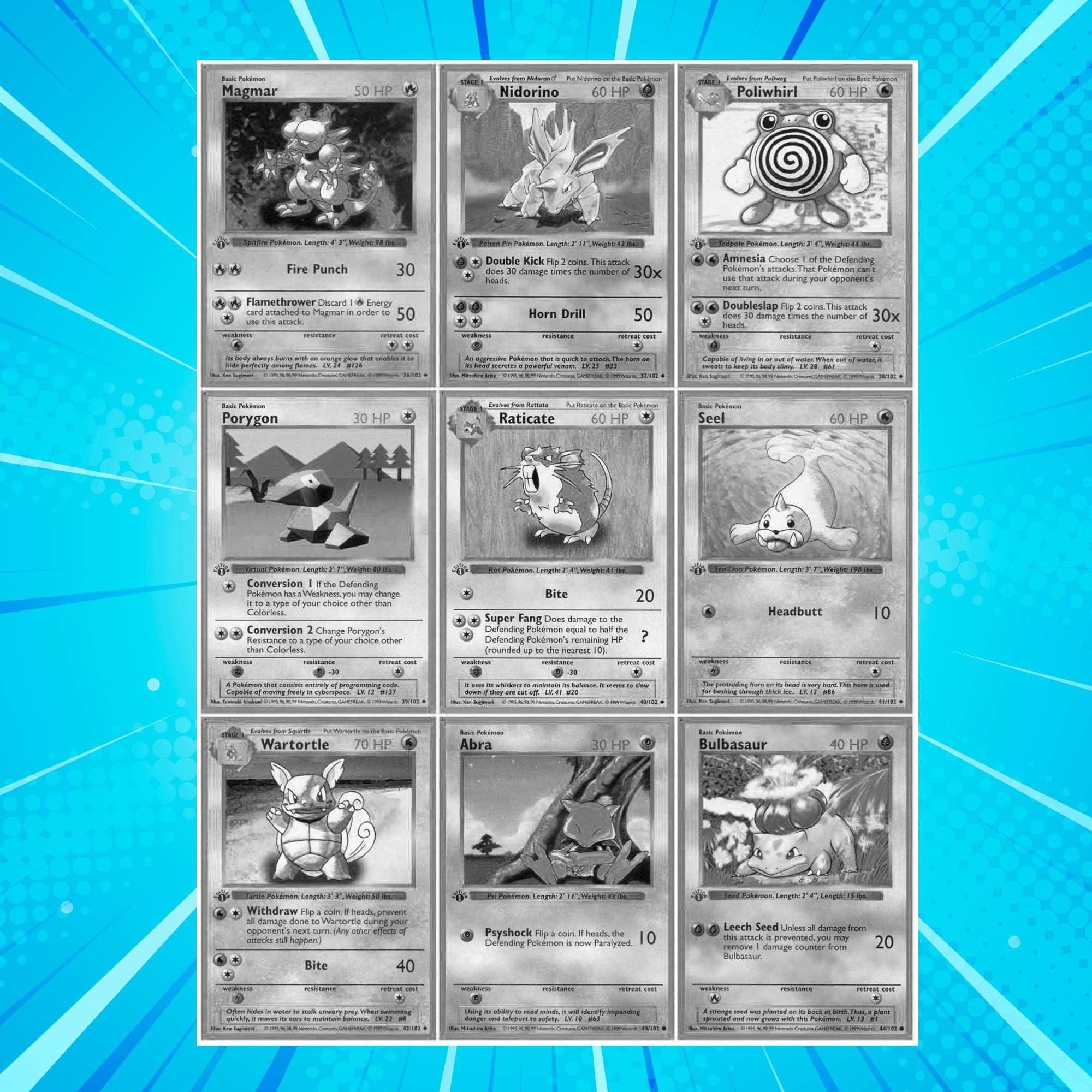 1999 pokemon card list Original 151 Complete Set (151/150) Shuffle your deck afterward. The Ultimate Pokemon Base Set
