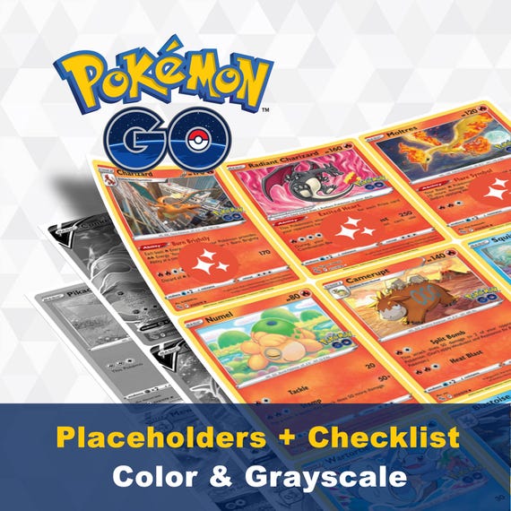 pokemon card binder inserts Pokémon GO Placeholders, Printable Master Set, Pokemon TCG Binder Inserts +  Checklist (digital Download)