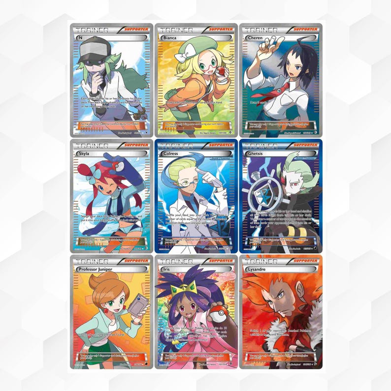 Plantillas de apoyo para entrenadores con ilustraciones completas, todos los conjuntos, insertos imprimibles para carpetas de Pokémon + lista de verificación (descarga digital) imagen 8
