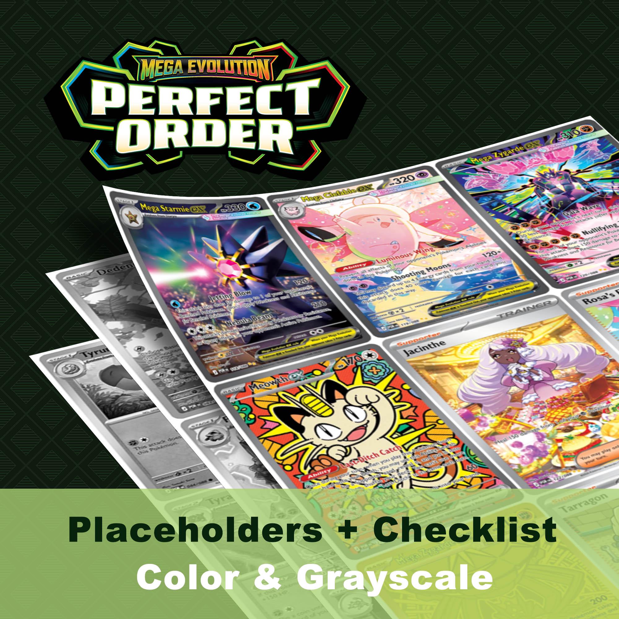 Mega Evolution: Perfect Order Placeholders, Printable Master Set Binder ...