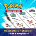 Complete Pokédex Printable Binder Placeholders + Checklist (Digital Download)