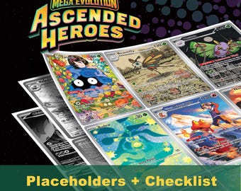 Mega Evolution: Ascended Heroes Placeholders, Printable Master Set, Pokemon Binder Inserts + Checklist