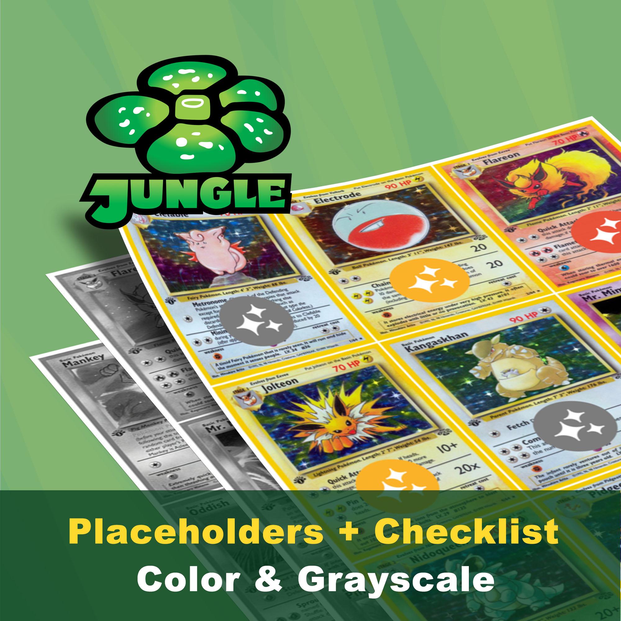 Pokémon Jungle Placeholders Printable Master Set, Pokemon Binder ...