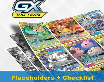 Tag Team Cards Placeholders, All English Cards, Printable Pokemon