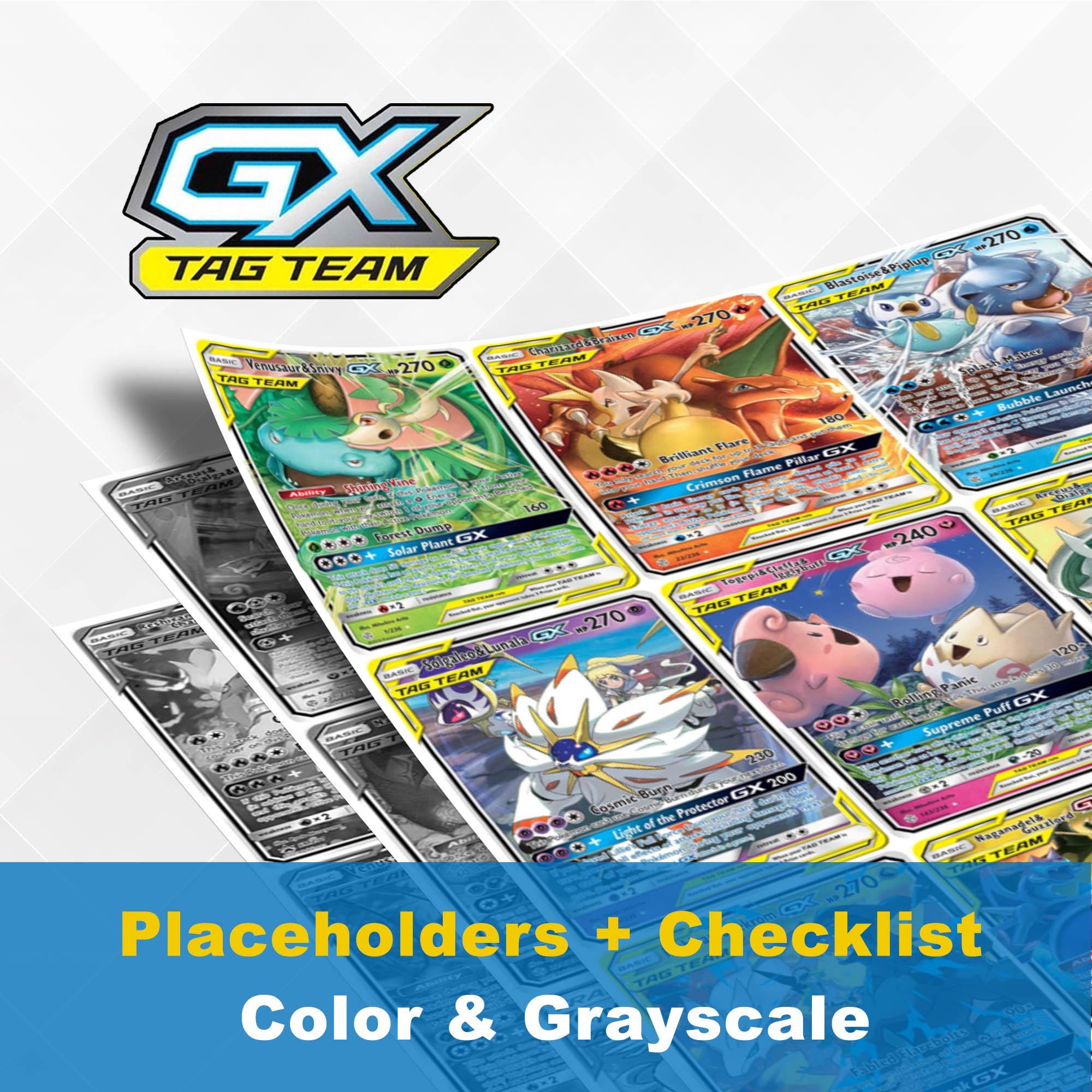 Tag Team Cards Placeholders, All English Cards, Printable Pokemon