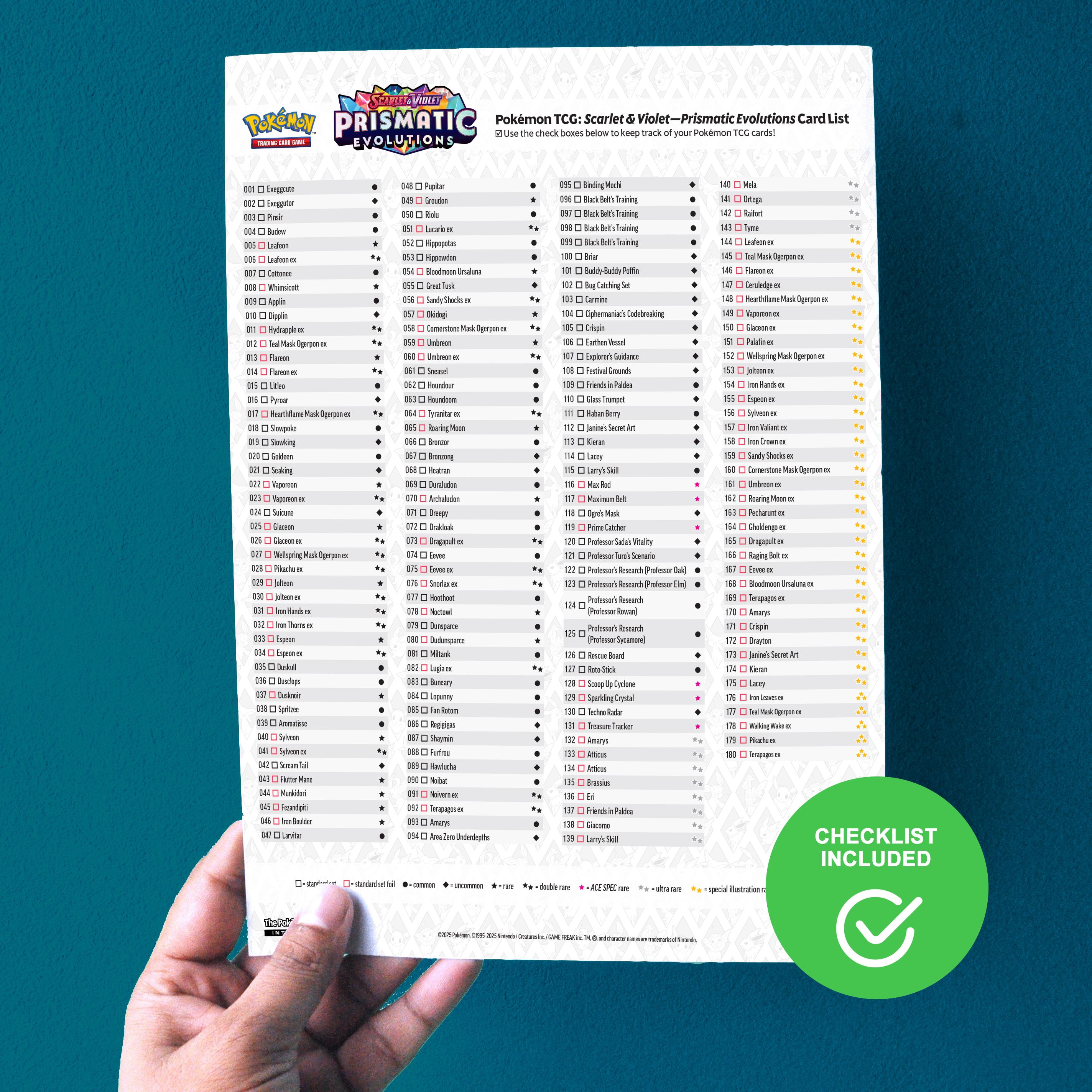 Scarlet & Violet: Prismatic Evolutions Placeholders, Printable Master ...