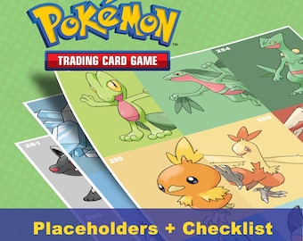 Pokedex-tijdelijke aanduidingen: generatie 3, All Hoenn Pokemon-illustraties afdrukbare bijlagen + checklist (digitale download)