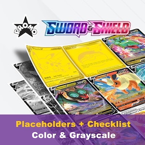 Sword & Shield Promos Placeholders, Printable Black Star Master Set Binder Inserts + Checklist (Digital Download)