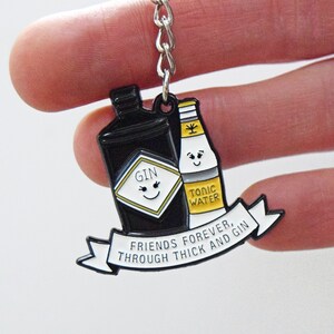 Thick & Gin Friendship Keyring, Gin Keyring, Best Friend Gift, Gift for Friend, Gin, Friendship Quote, Gin Lover Gift, Keychain, Keyring image 3