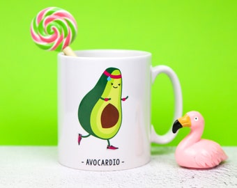 Avocardio Mug, Funny Mug, Avocado, Mug, Avocado Pun, Avocado Gift, Vegan Gift, Gym Gift, Best Friend Gift, Gift for Sister, Gift for Friend