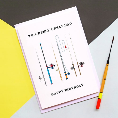 Fishing Birthday Card for Dad Funny Birthday Card Card for | Etsy