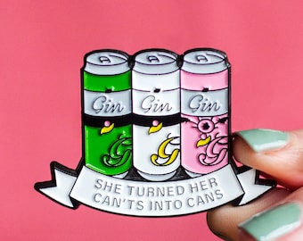 Funny Gin Enamel Pin Badge, Gin Pin, Best Friend Gift, Enamel Pin, Enamel Badge, Gin Badge, Gin Gift for Friend, Gin Brooch, Friendship Gift