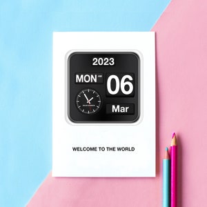 Personalised New Baby Card, Custom New Baby Card, Personalised  &#39;Welcome To The World&#39; Card, New Parents Card, Birth Announcement Card