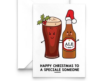 Ale Christmas Card for Partner, Card for Him, Beer Christmas Card, Christmas Card for Him, Boyfriend, Husband, Funny Holiday Card, Card Pack