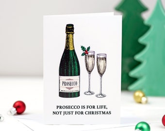 Funny Prosecco Christmas Card, Prosecco Christmas Card, Prosecco Card, Prosecco, Holiday Card, Card Pack, Christmas Card