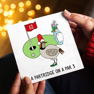 Funny Golf Christmas Card, Funny Holiday Card, Golf, Funny Christmas Card, Golf Pun, Christmas Card Pack, Xmas Card, Holiday Card Set, Pun image 2
