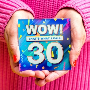 30th Birthday Coaster Gift &#39;Wow That&#39;s What I Call 30&#39; - 30th Birthday Gift for a Music Lover