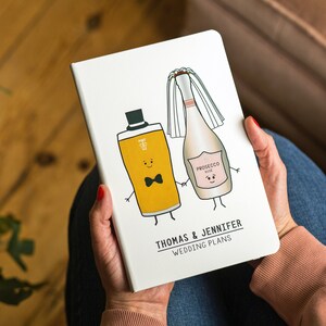 Personalised Wedding Journal, Personalised Wedding Notebook, Custom Wedding Plans Notebook, Personalised Engagement Gift