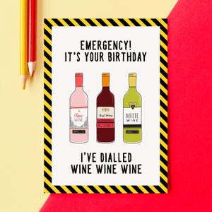 Funny Wine Pun Birthday Card - Birthday Card - Wine Birthday Card - Funny Birthday Card - Wine Pun - Wine Lover Birthday - Funny Wine Card