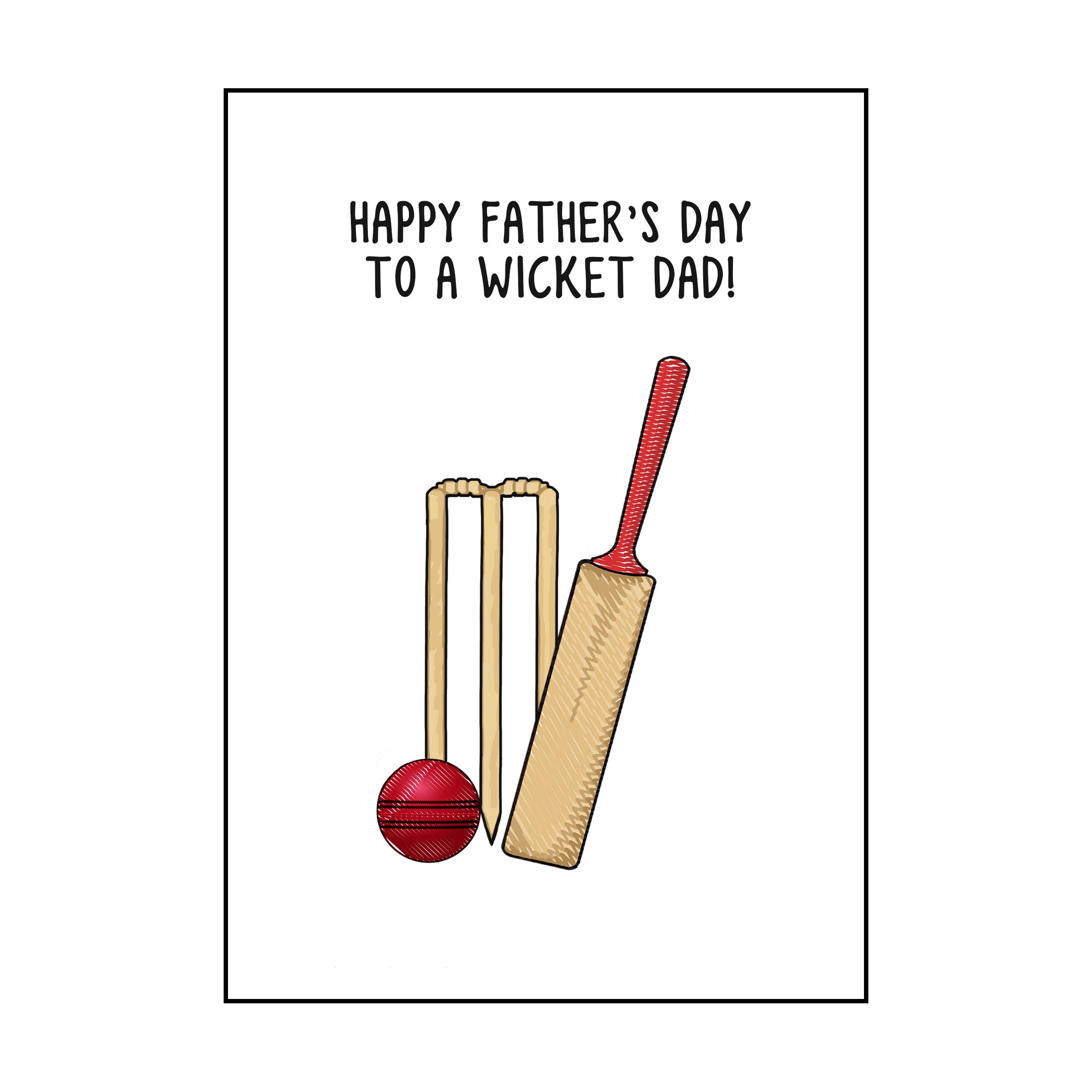 Funny Cricket Father's Day Card Funny Father's Day Etsy