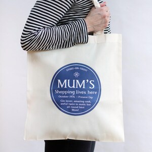 Personalised Tote Bag For Mum, Custom Shopping Bag For Mum, Personalised Mother&#39;s Day Gift, Personalised Gift for Mum