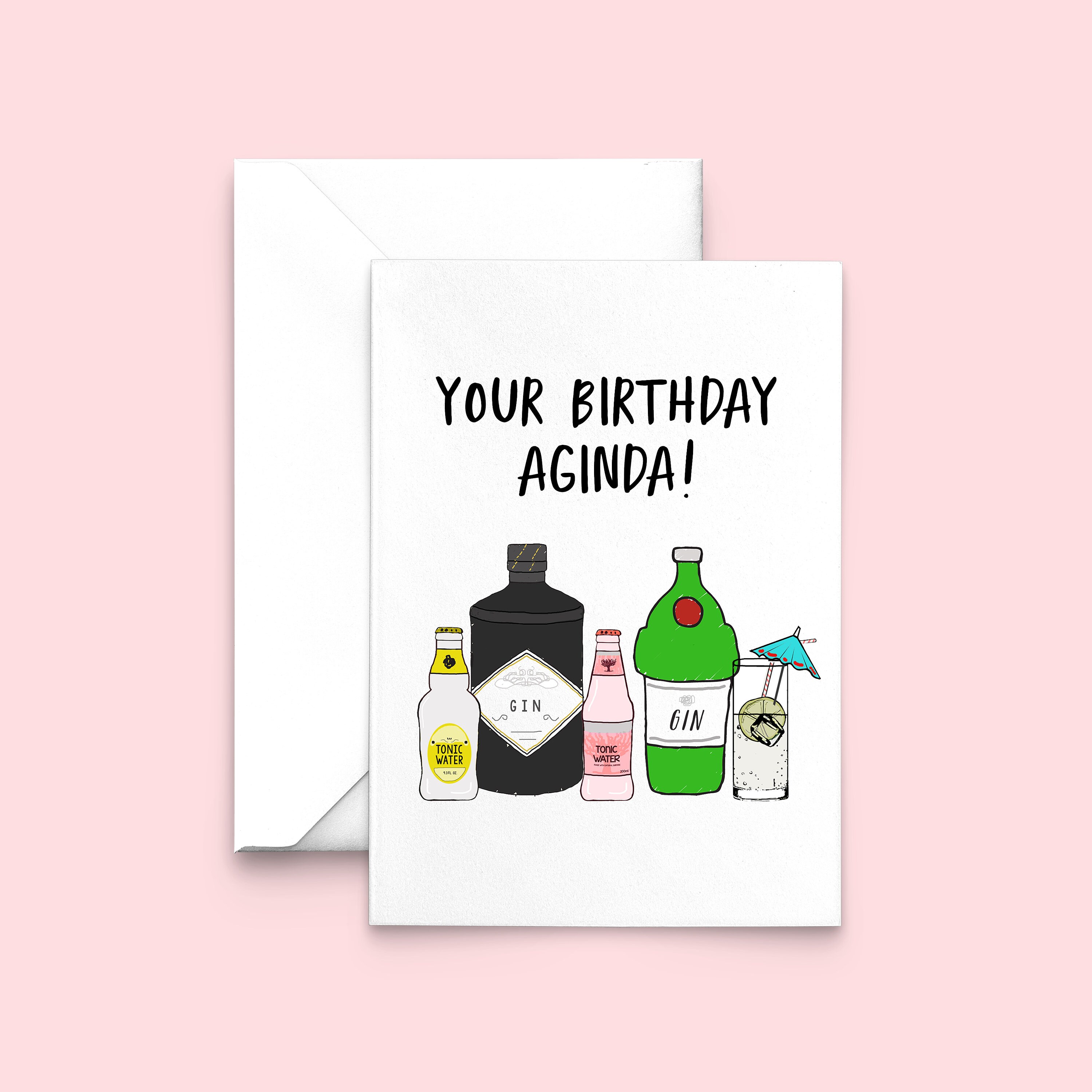 Lustige Gin Geburtstagskarte Gin Karte lustige Etsy