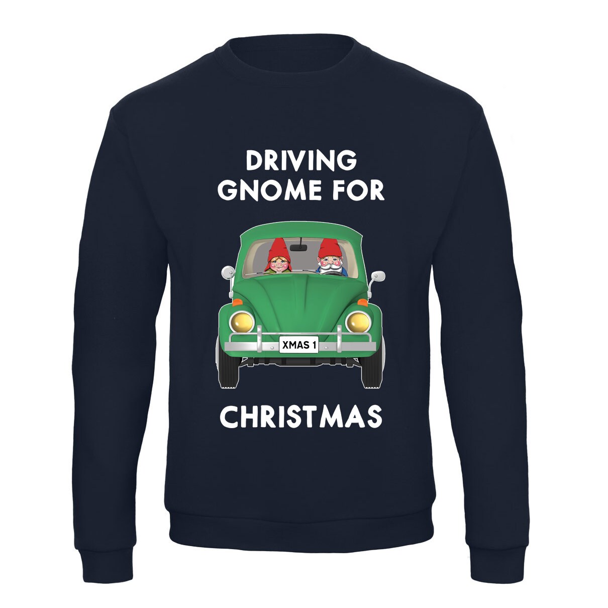 Funny Christmas Jumper Driving Gnome for Christmas Etsy UK