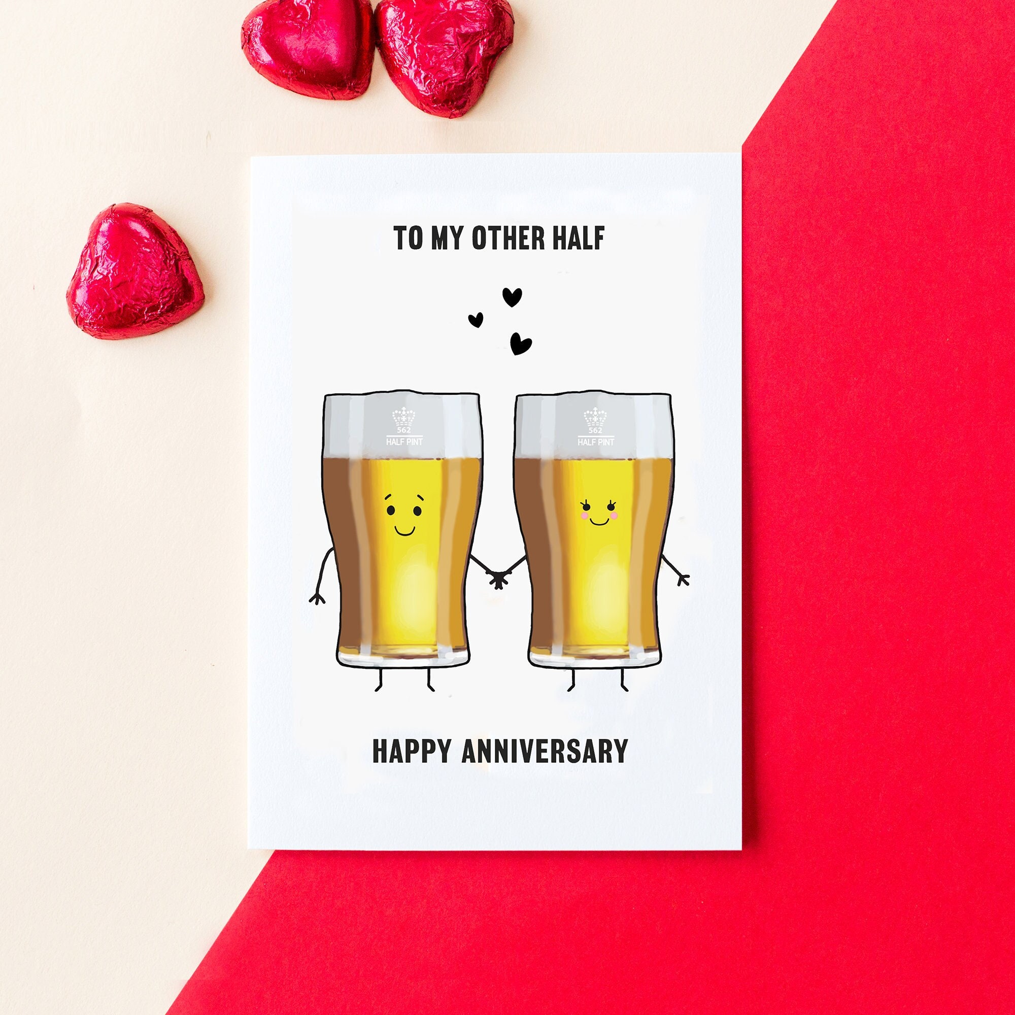 Anniversary Card for Him Beer Card Funny Card Beer Card