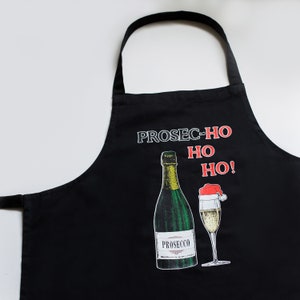 Prosec ho ho ho Christmas Apron, Prosecco Apron, Apron, Christmas Gift, Christmas Apron, Prosecco Gift, Stocking Filler, Xmas, Holiday Apron image 7