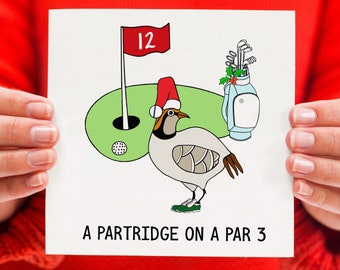 Funny Golf Christmas Card, Funny Holiday Card, Golf, Funny Christmas Card, Golf Pun, Christmas Card Pack, Xmas Card, Holiday Card Set, Pun