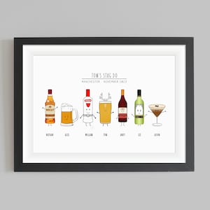 Personalised Stag Do Print, Stag Party Gift, Bachelor Gift, Grooms Party Gift, Stag Do Ideas, Bachelor Party, Bachelor Favor