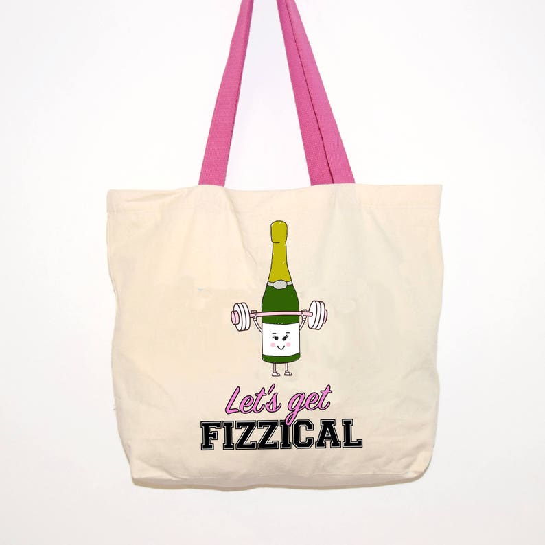 Womens Gym Bag Shopper Reusable Shopping Bag Prosecco Gym Bag Tote Bag Womens Bag Prosecco Gift Prosecco Gym Gift Prosecco Bag