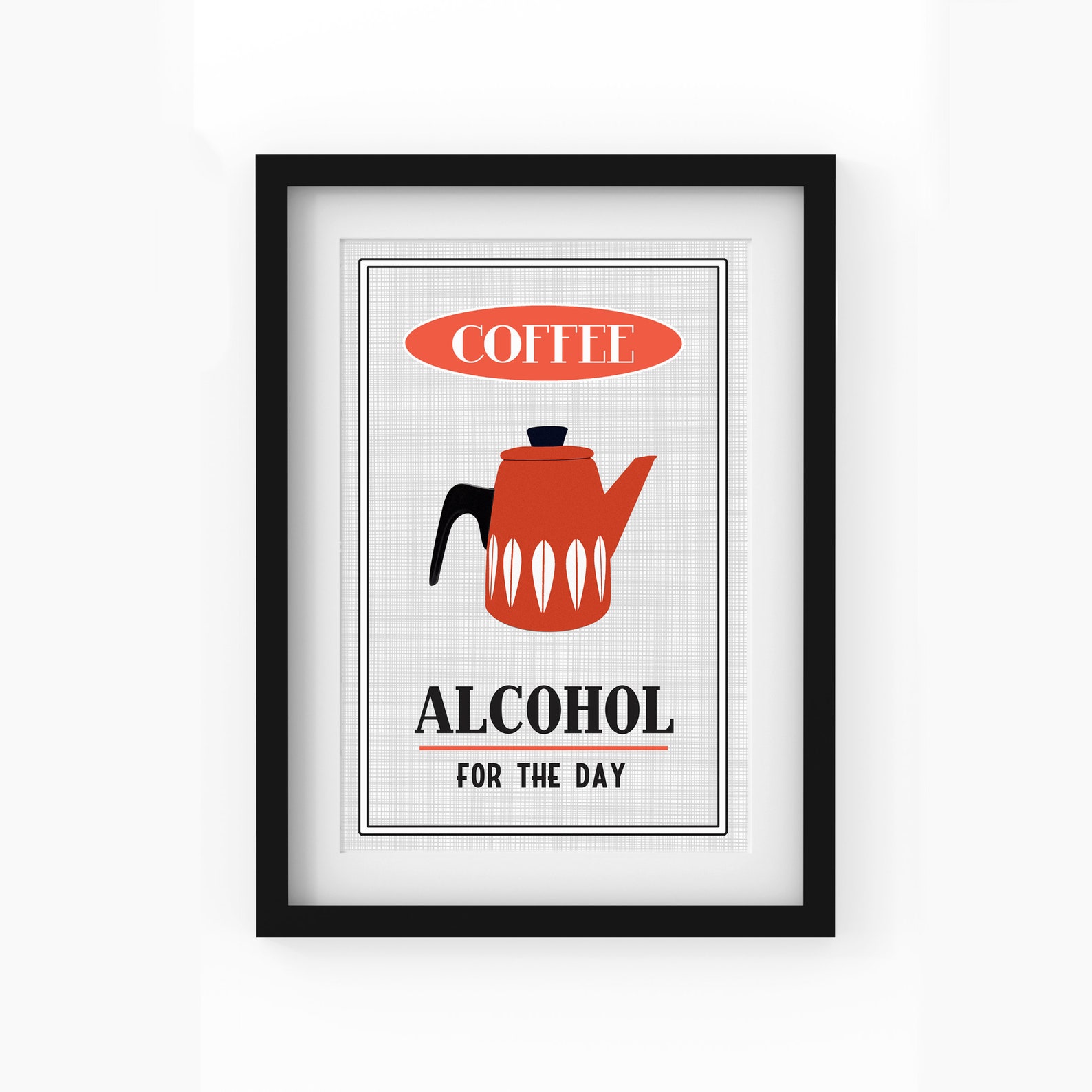 Kitchen Art Retro Coffee Poster Mid Century Modern Poster Etsy