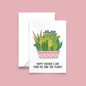 Plant Lover Mother's Day Card, Plant Mum, Plant Card for Mum, Mother's Day Card, Plant Lover, Card for Mum, Cactus Lover, Mother's Day image 1